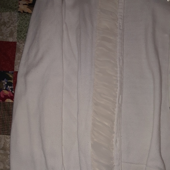 White/Cream sweater jacket - Picture 3 of 4